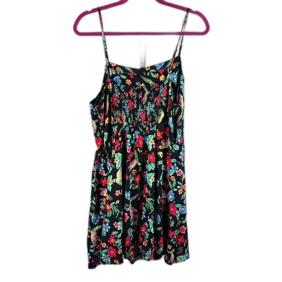 Old Navy Floral Summer Dress XL Lightweight & Breezy Sundress Parrot Bird Print - Picture 3 of 13